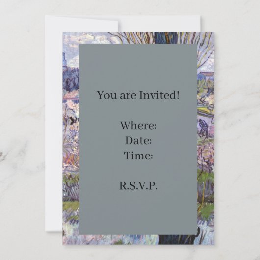 Van Gogh Uitzicht Arles Bloeiende tuin Kaart (Achterkant)