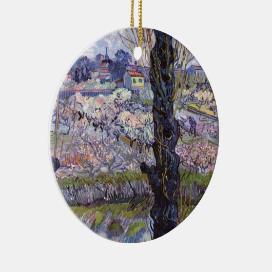 Van Gogh Uitzicht Arles Bloeiende tuin Keramisch Ornament (Rechts)