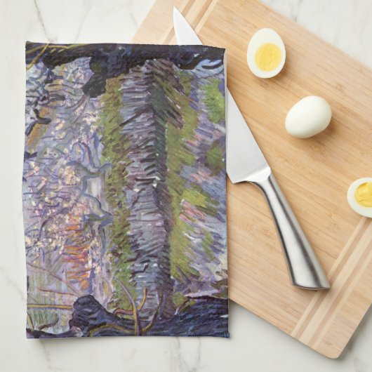 Van Gogh Uitzicht Arles Bloeiende tuin Theedoek (Quarter Fold)