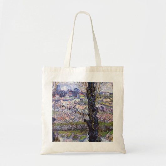 Van Gogh Uitzicht Arles Bloeiende tuin Tote Bag (Voorkant)