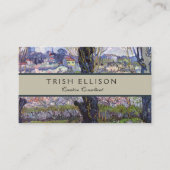 Van Gogh Uitzicht Arles Bloeiende tuin Visitekaartje (Voorkant)