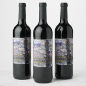 Van Gogh Uitzicht Arles Bloeiende tuin Wijn Etiket (Flessen)