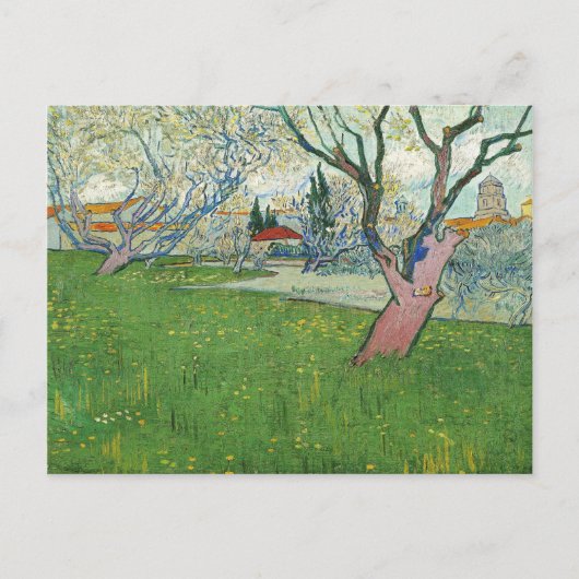 Van Gogh Uitzicht Arles, Bomen in Blossom (F515) Briefkaart (Voorkant)