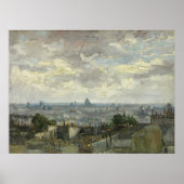 Van Gogh, Uitzicht Parijs Poster (Voorkant)