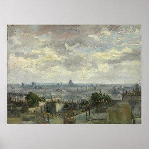 Van Gogh, Uitzicht Parijs Poster