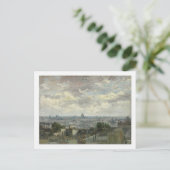 Van Gogh Uitzicht Paris Post Card Briefkaart (Staand voorkant)