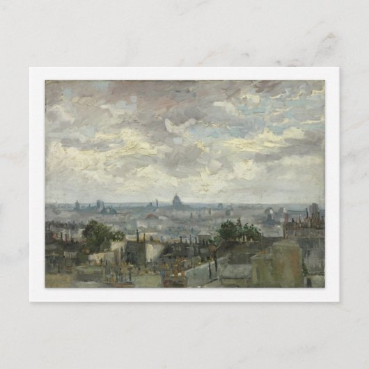 Van Gogh Uitzicht Paris Post Card Briefkaart (Voorkant)