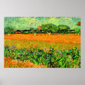 Van Gogh - Uitzicht van Arles met Irises Poster (Voorkant)