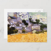 Van Gogh Uitzicht van Auvers met Kerk, Fine Art Briefkaart (Voorkant / Achterkant)