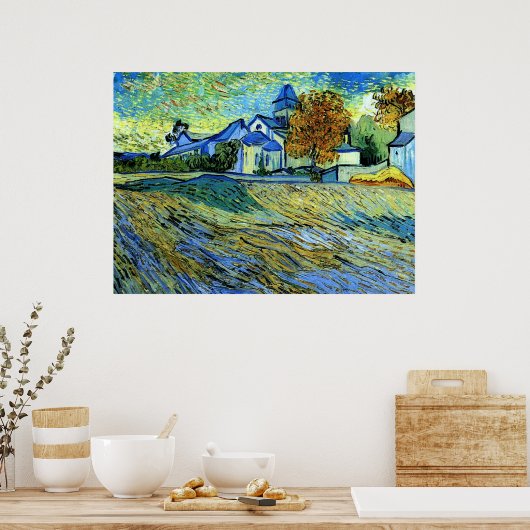 Van Gogh - Uitzicht van de Sint-Pauluskerk, Poster (Keuken)