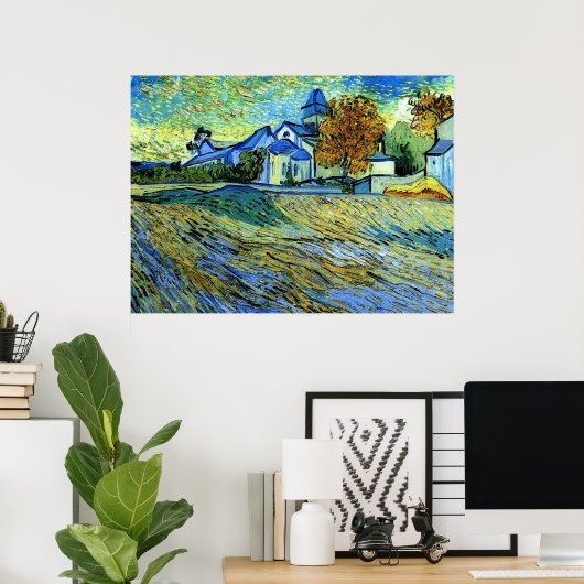 Van Gogh - Uitzicht van de Sint-Pauluskerk, Poster (Thuiskantoor)