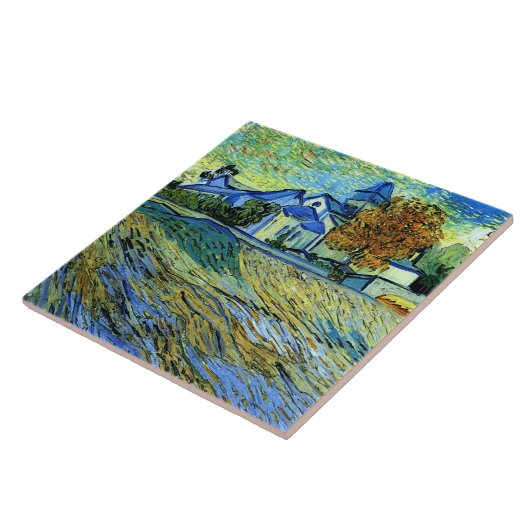 Van Gogh - Uitzicht van de Sint-Pauluskerk, Tegeltje (Zijkant)