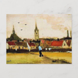 Van Gogh - Uitzicht van Den Haag met nieuwe kerk, Briefkaart