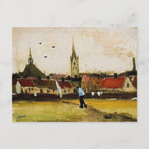 Van Gogh - Uitzicht van Den Haag met Nieuwe Kerk Briefkaart