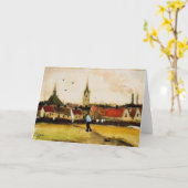 Van Gogh - Uitzicht van Den Haag met nieuwe kerk, Kaart (Gele Bloem)
