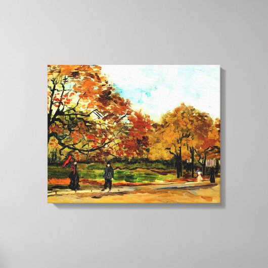 Van Gogh - Uitzicht van een Park in Parijs, beroem Canvas Afdruk (Voorkant)