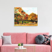 Van Gogh - Uitzicht van een Park in Parijs, beroem Canvas Afdruk (Insitu (Woonkamer))