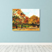 Van Gogh - Uitzicht van een Park in Parijs, beroem Canvas Afdruk (Insitu (Houten vloer))