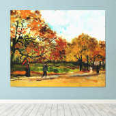 Van Gogh - Uitzicht van een Park in Parijs, beroem Canvas Afdruk (Insitu (Houten vloer))