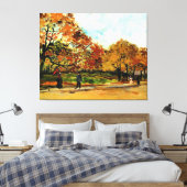 Van Gogh - Uitzicht van een Park in Parijs, beroem Canvas Afdruk (Insitu (Slaapkamer))