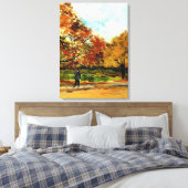 Van Gogh - Uitzicht van een park in Parijs Canvas Afdruk (Insitu (Slaapkamer))