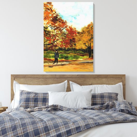 Van Gogh - Uitzicht van een park in Parijs Canvas Afdruk (Insitu (Slaapkamer))