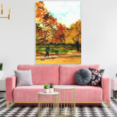 Van Gogh - Uitzicht van een park in Parijs Canvas Afdruk (Insitu (Woonkamer))