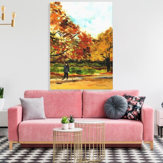 Van Gogh - Uitzicht van een park in Parijs Canvas Afdruk (Insitu (Woonkamer))