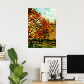 Van Gogh - Uitzicht van een park in Parijs Poster (Thuiskantoor)