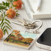 Van Gogh - Uitzicht van een park in Parijs Sleutelhanger (Voorkant Rechts)