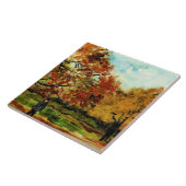 Van Gogh - Uitzicht van een park in Parijs Tegeltje (Zijkant)