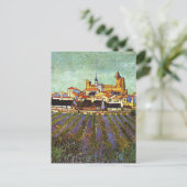 Van Gogh - Uitzicht van Saintes-Maries Briefkaart (Staand voorkant)