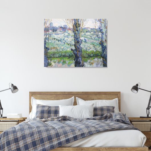 Van Gogh Uitzichten van Arles Flowering Orchards Canvas Afdruk (Insitu (Slaapkamer))
