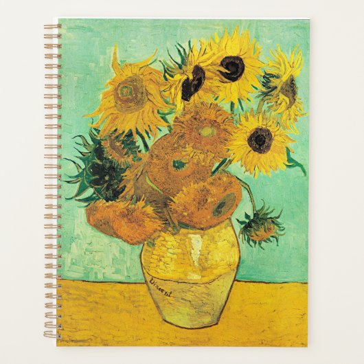 Van Gogh - Vaas met 12 zonnebloemen Planner (Voorkant)