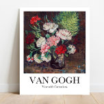 Van Gogh Vaas met Anjers Art Print<br><div class="desc">Elegante Van Gogh Vaas met Anjers art print –  bloemenwanddecoratie ideaal voor liefhebbers van klassieke kunst en liefhebbers van home design. Vincent van Gogh's Vaas met anjers (1886) beroemd schilderij</div>