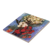 Van Gogh - Vaas met anjers en andere bloemen Tegeltje (Zijkant)