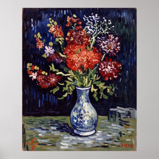 Van Gogh Vaas met Bloemen Poster (Voorkant)