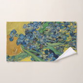 Van Gogh Vaas met Irissen Klassiek Impressionisme Bad Handdoek (Handdoek)