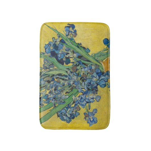 Van Gogh Vaas met Irissen Klassiek Impressionisme Badmat (Voorkant Verticaal)