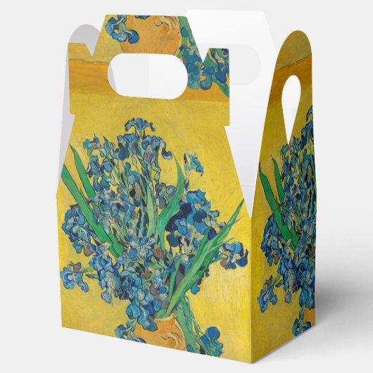Van Gogh Vaas met Irissen Klassiek Impressionisme Bedankdoosjes (Geopend)