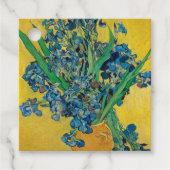 Van Gogh Vaas met Irissen Klassiek Impressionisme Bedankjes Labels (Voorkant)