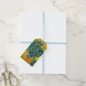 Van Gogh Vaas met Irissen Klassiek Impressionisme Cadeaulabel (Met Touw)