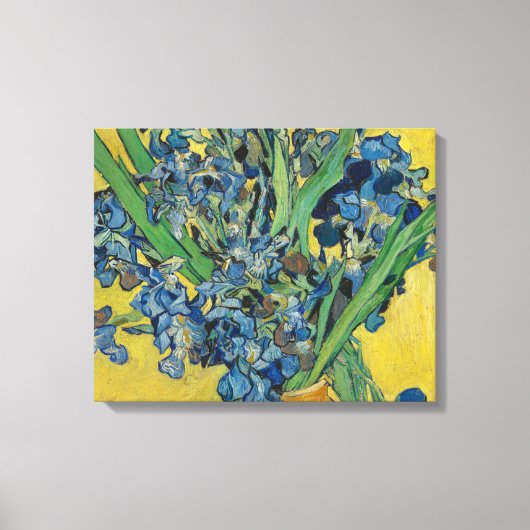 Van Gogh Vaas met Irissen Klassiek Impressionisme Canvas Afdruk (Voorkant)