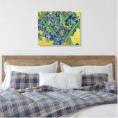 Van Gogh Vaas met Irissen Klassiek Impressionisme Canvas Afdruk (Insitu (Slaapkamer))