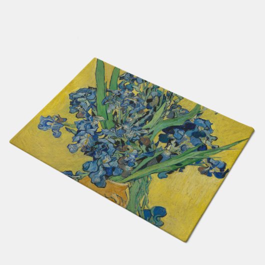 Van Gogh Vaas met Irissen Klassiek Impressionisme Deurmat (Schuin)