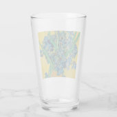 Van Gogh Vaas met Irissen Klassiek Impressionisme Glas (Achterkant)