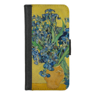 Van Gogh Vaas met Irissen Klassiek Impressionisme iPhone 8/7 Portemonnee Hoesje