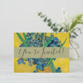Van Gogh Vaas met Irissen Klassiek Impressionisme Kaart (Staand voorkant)