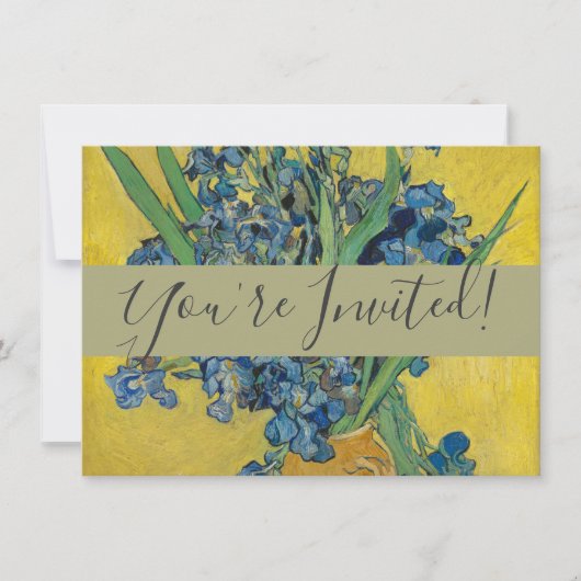 Van Gogh Vaas met Irissen Klassiek Impressionisme Kaart (Voorkant)