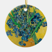 Van Gogh Vaas met Irissen Klassiek Impressionisme Keramisch Ornament (Voorkant)